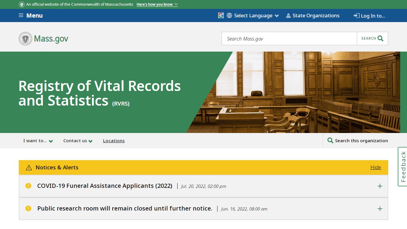 Registry of Vital Records and Statistics | Mass.gov